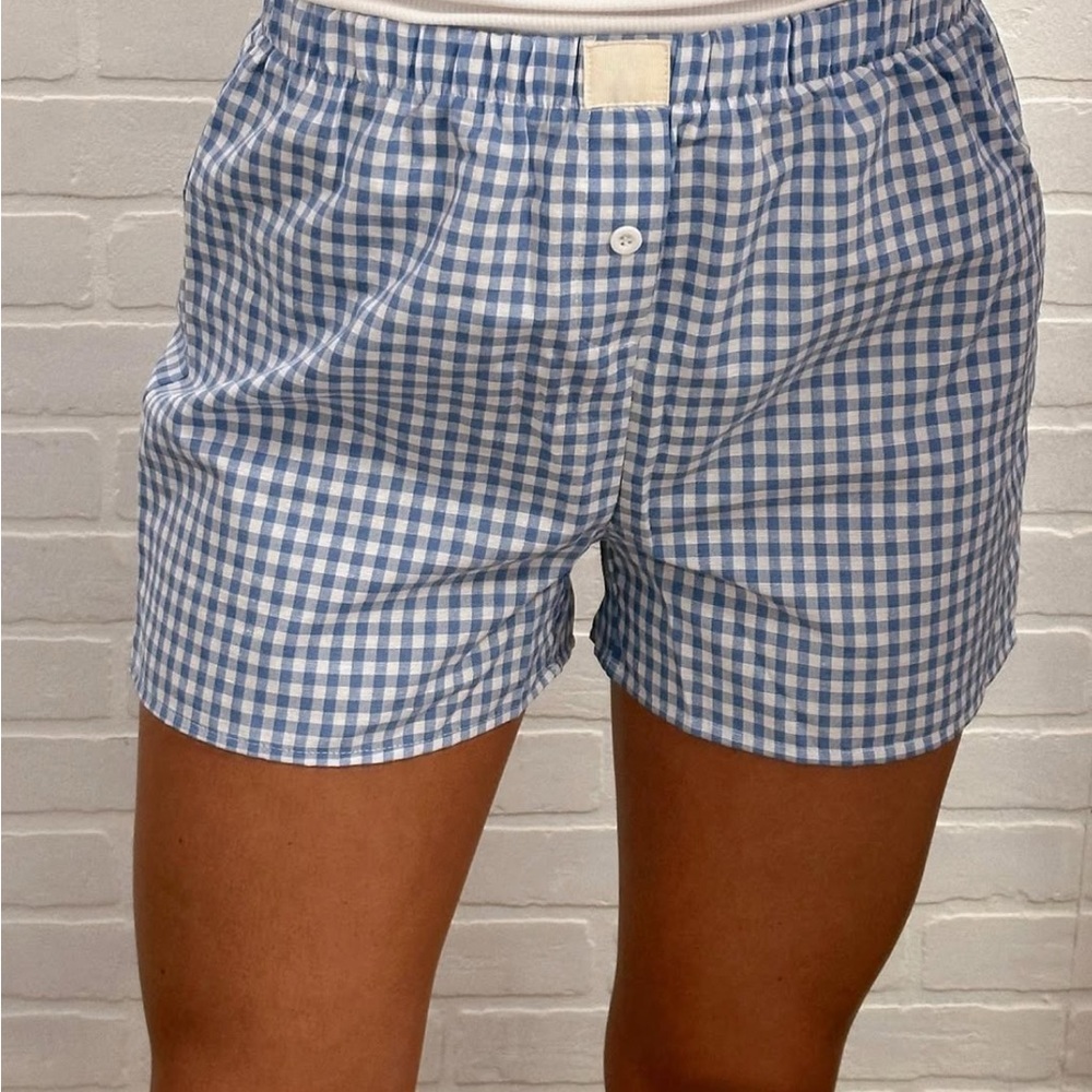 Blue Gingham Women's Shorts